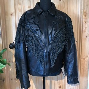 Fringed leather jacket by Frontier Leathers